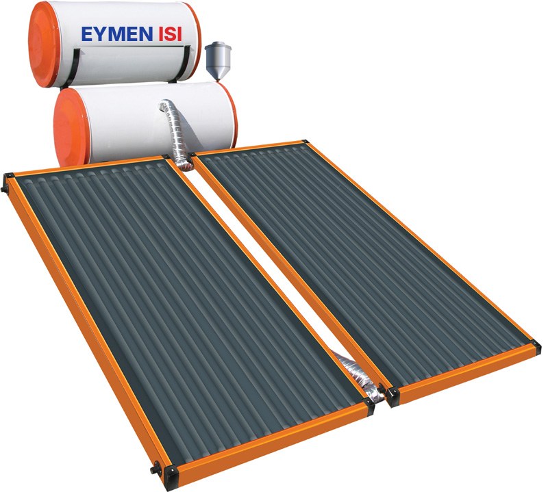 ESB kapalı devre güneş enerjisi sistemi, iki düz panel kollektör ve çift depo