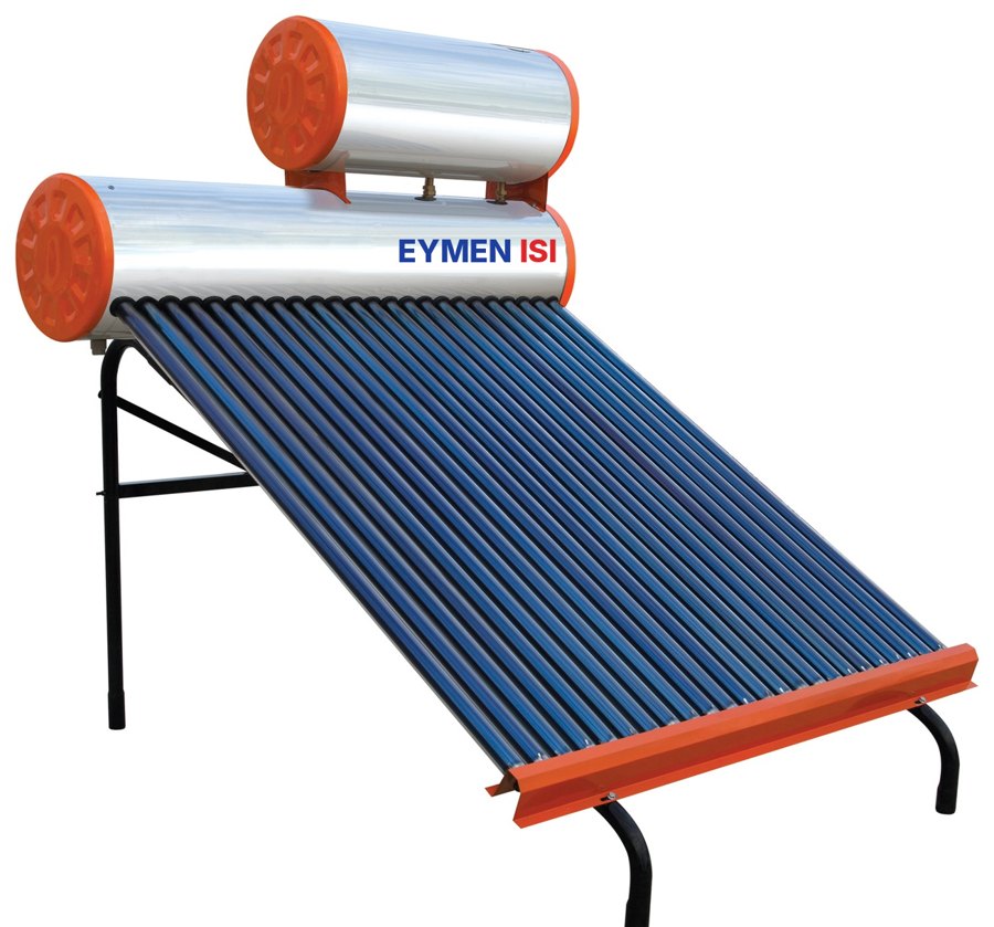 24 tüplü krom-nikel kısa depo vakum tüplü güneş enerjisi sistemi, 150 litre