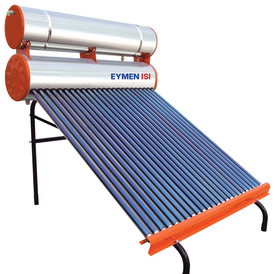 24 tüplü krom-nikel tam boy depo vakum tüplü güneş enerjisi sistemi, 150 litre